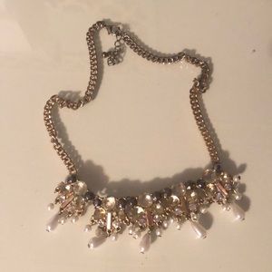 Neutral color statement necklace